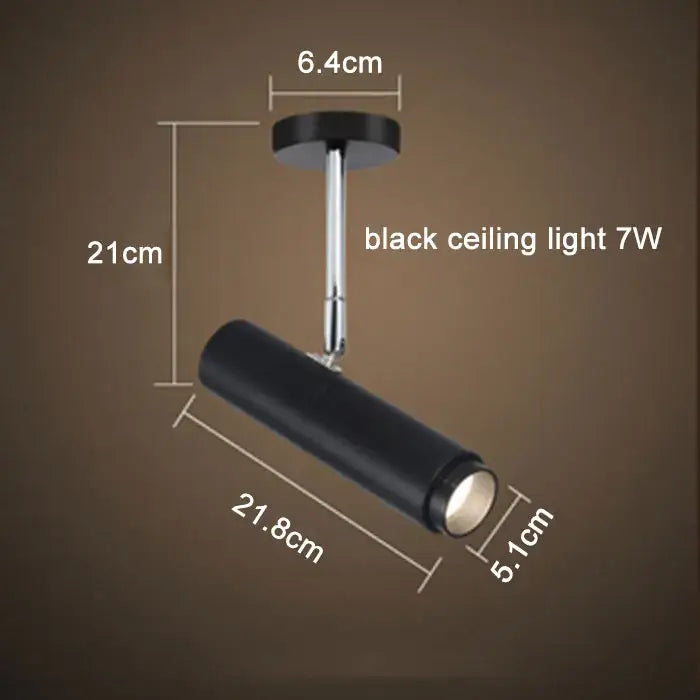 Modern black adjustable focus track lights commercial gallery light
