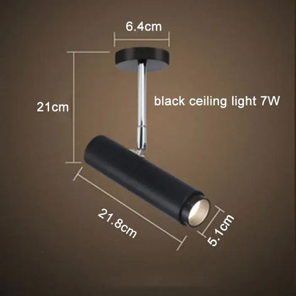 Modern black adjustable focus track lights commercial gallery light