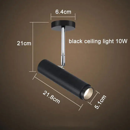 Modern black adjustable focus track lights commercial gallery light