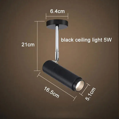 Modern black adjustable focus track lights commercial gallery light