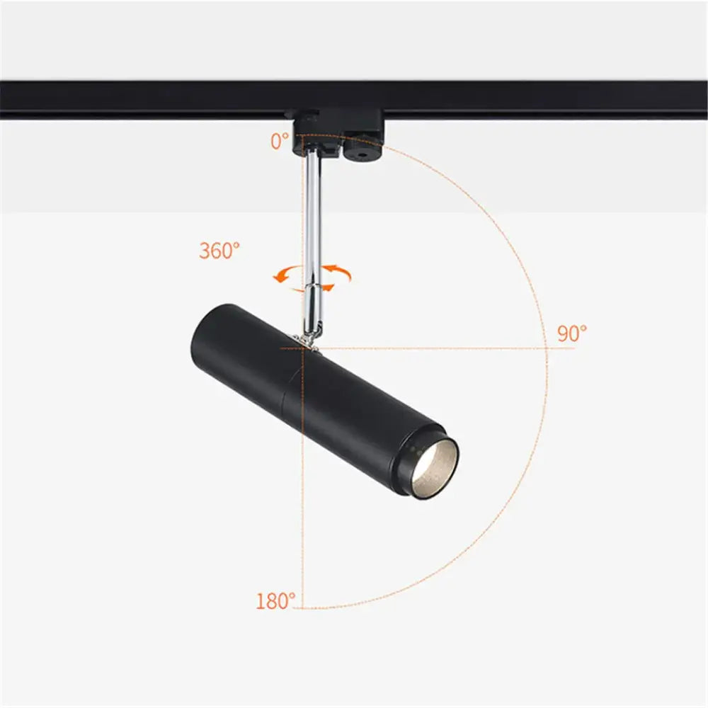 Modern black adjustable focus track lights commercial gallery light