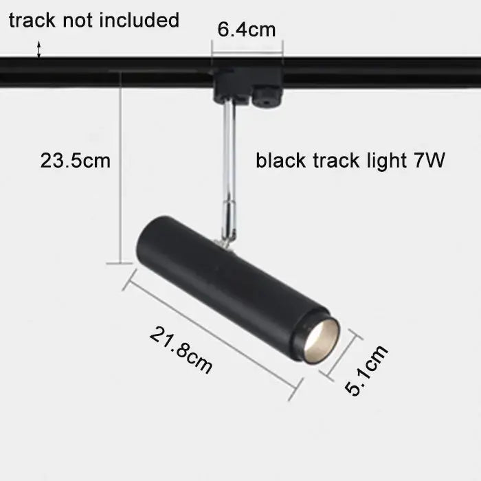 Modern black adjustable focus track lights commercial gallery light