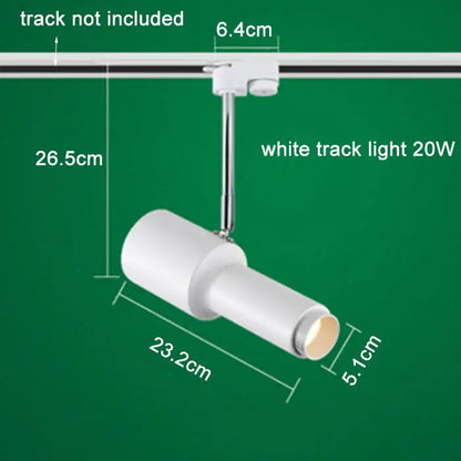Modern black adjustable focus track lights commercial gallery light