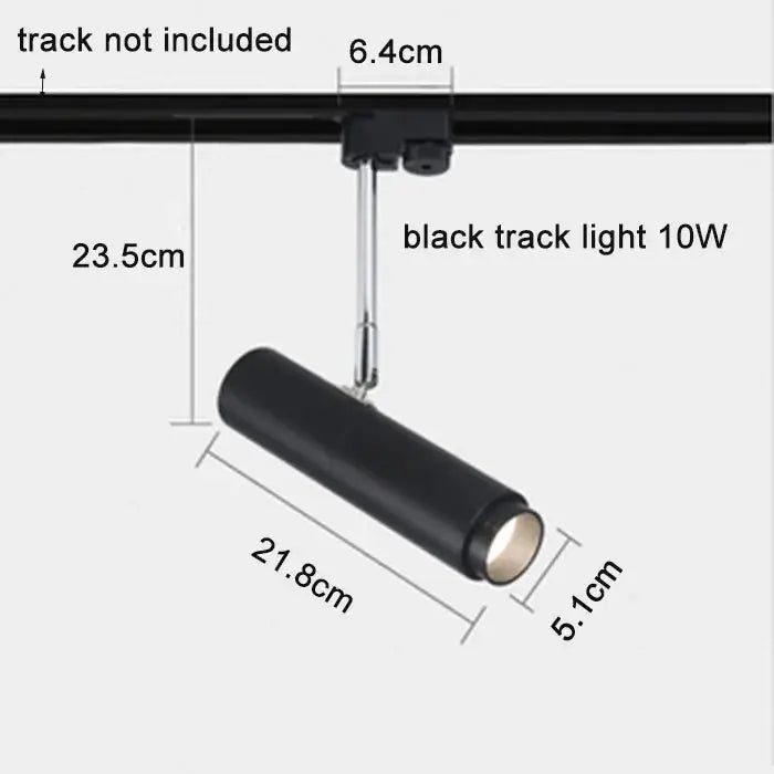 Modern black adjustable focus track lights commercial gallery light