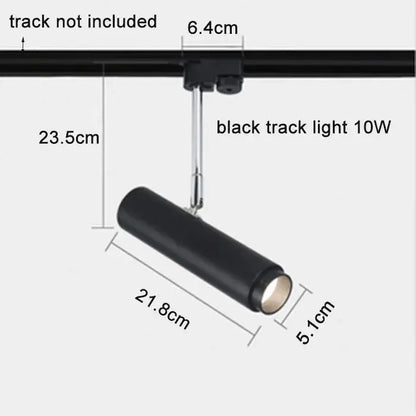 Modern black adjustable focus track lights commercial gallery light