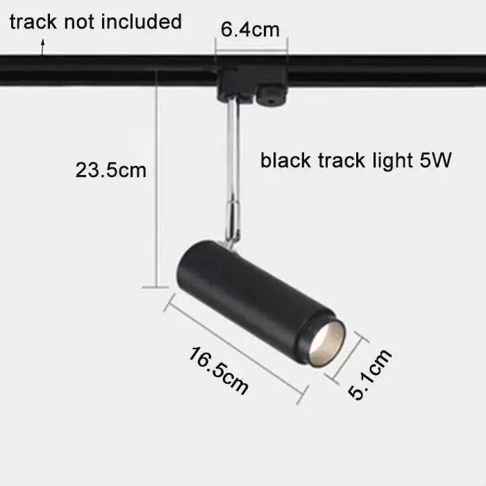 Modern black adjustable focus track lights commercial gallery light