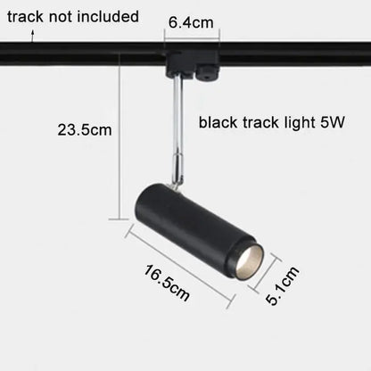 Modern black adjustable focus track lights commercial gallery light