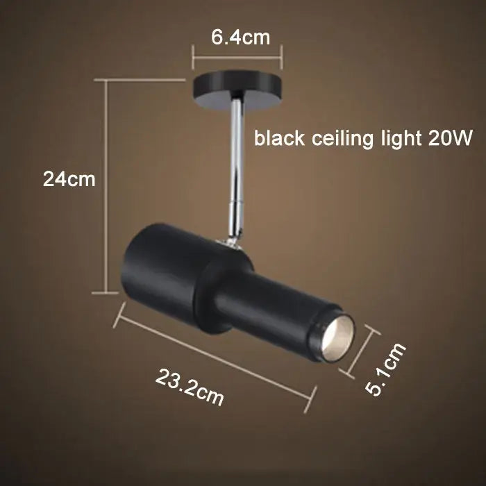 Modern black adjustable focus track lights commercial gallery light