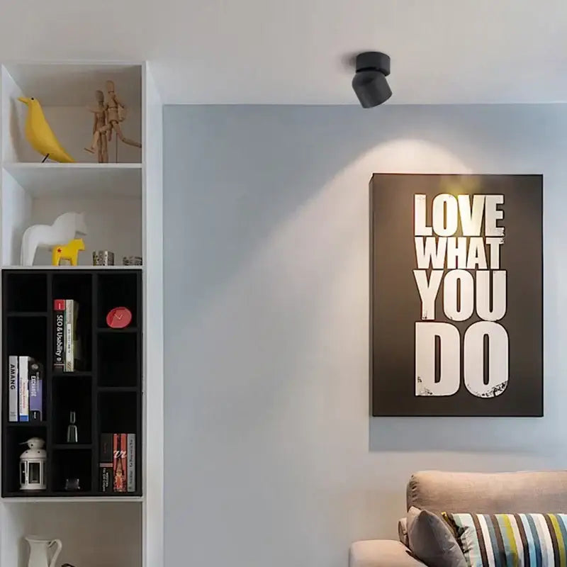 Modern black adjustable led ceiling downlight living room spotlight