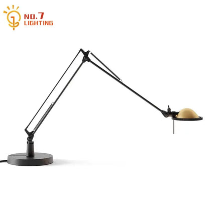 Modern black adjustable led desk lamp for study or bedroom