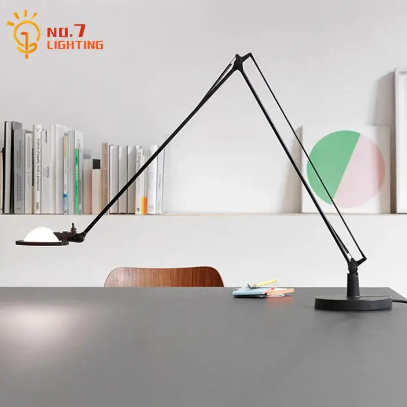 Modern black adjustable led desk lamp for study or bedroom