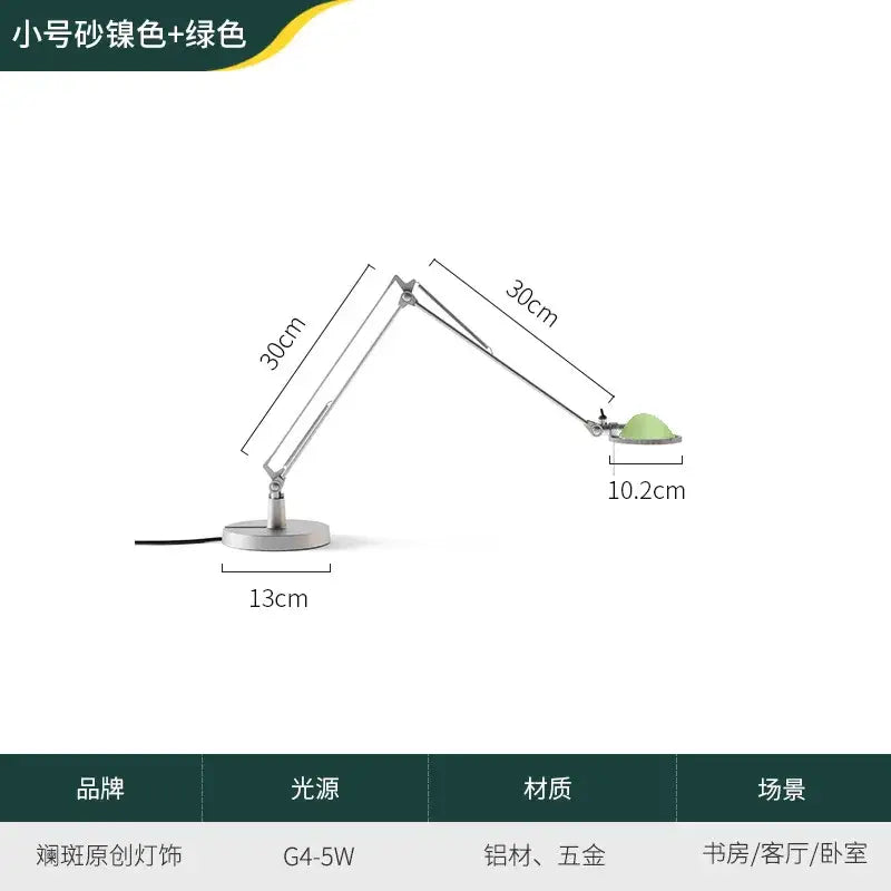 Modern black adjustable led desk lamp for study or bedroom