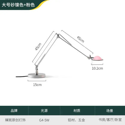 Modern black adjustable led desk lamp for study or bedroom