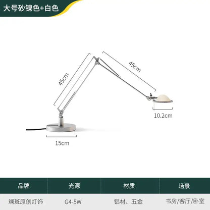 Modern black adjustable led desk lamp for study or bedroom