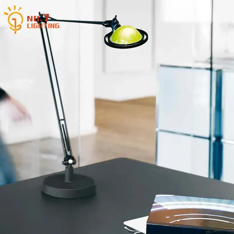 Modern black adjustable led desk lamp for study or bedroom