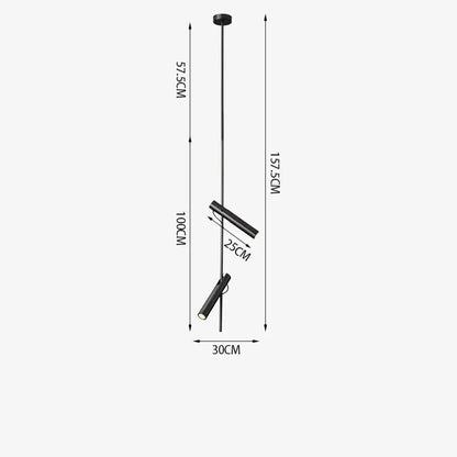 Modern black adjustable led pendant chandelier for kitchen