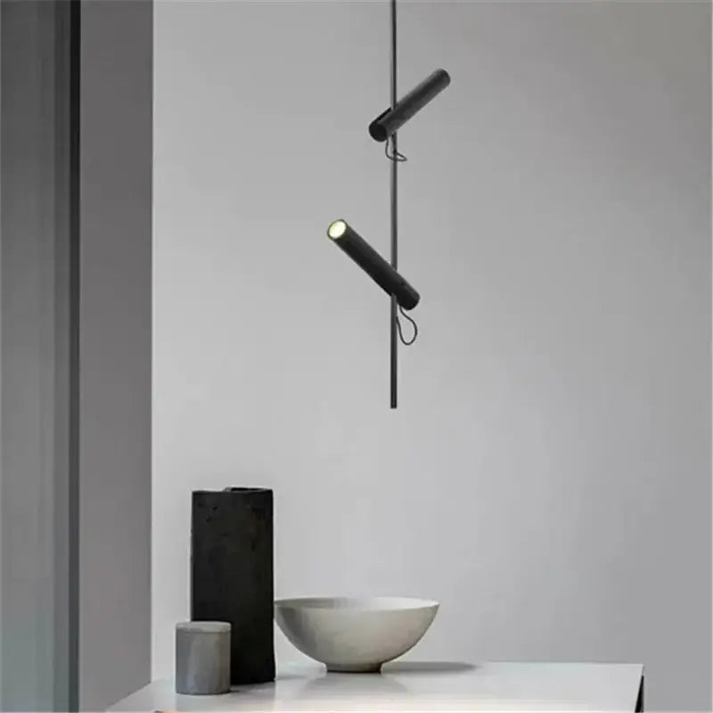 Modern black adjustable led spot light bedroom pendant