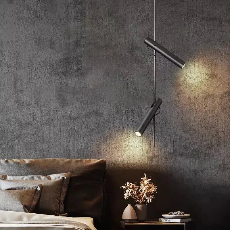 Modern black adjustable led spot light bedroom pendant