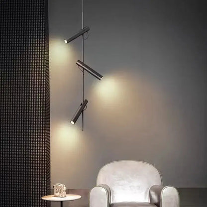 Modern black adjustable led spot light bedroom pendant
