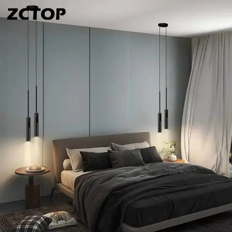 Modern black adjustable led spotlight chandelier for living room