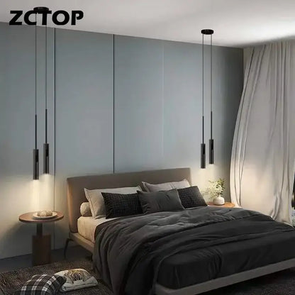 Modern black adjustable led spotlight chandelier for living room