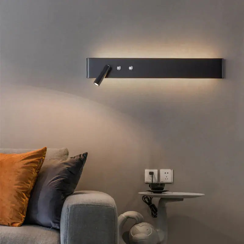 Modern black adjustable led wall lamp bedroom reading light