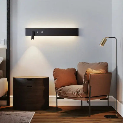 Modern black adjustable led wall lamp bedroom reading light