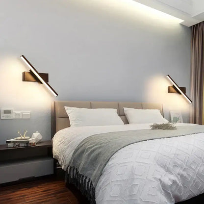 Modern black adjustable led wall sconce bedroom lamp