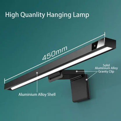 Modern black aluminium monitor light bar office eye care lamp