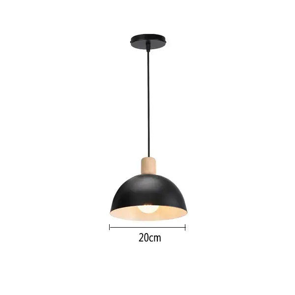 Modern black aluminium pendant light for dining room decor