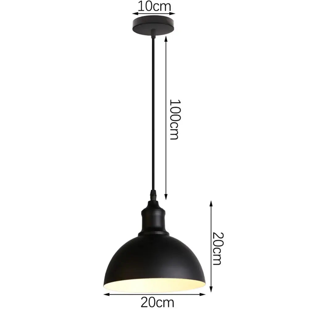 Modern black aluminium pendant light for dining room decor