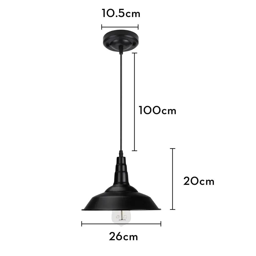 Modern black aluminium pendant light for dining room decor