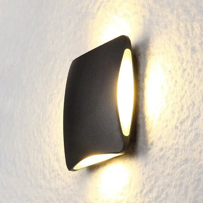 Modern black aluminum diamond led light fixture – porch wall sconce