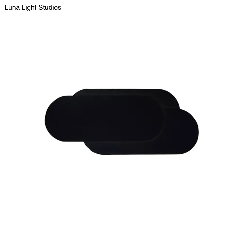 Modern black aluminum oval wall washer lamp bedroom light