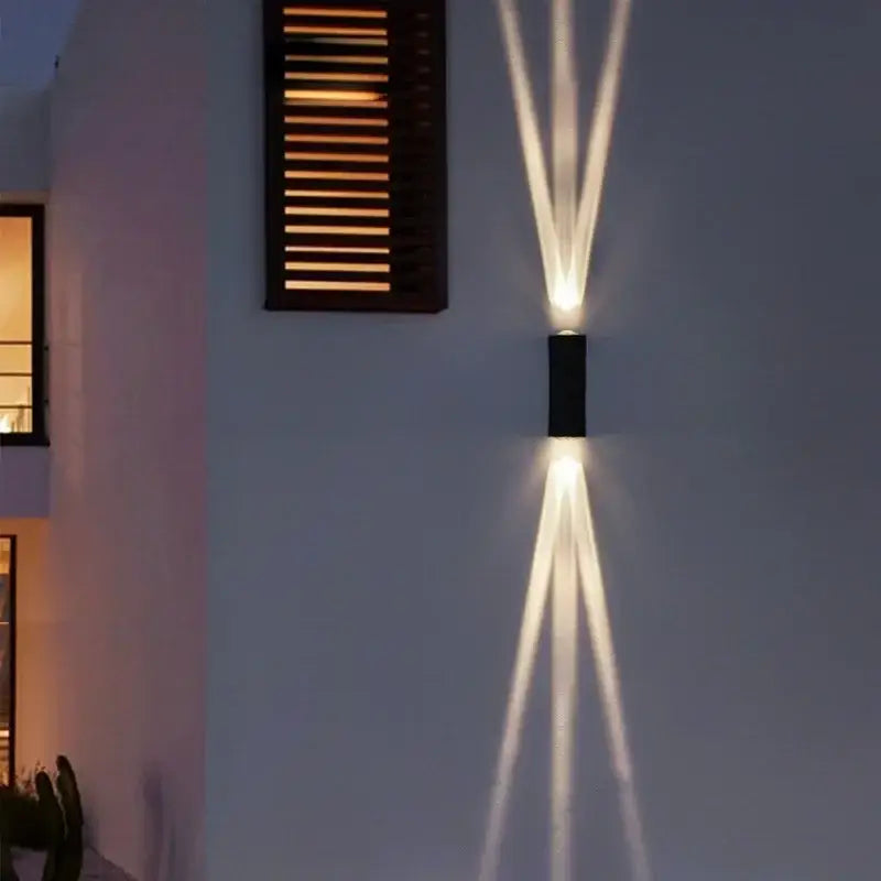 Modern black aluminum waterproof porch spot wall lamp for living room