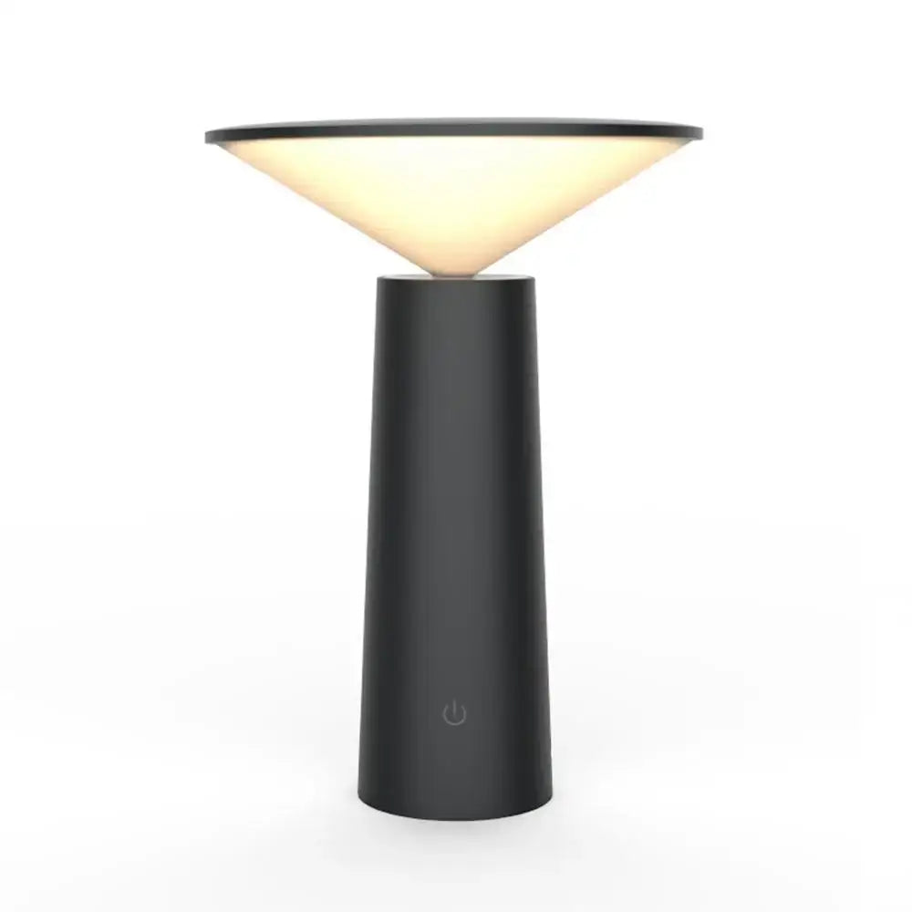 Modern black and beige led usb desk lamp touch sensor bedroom light