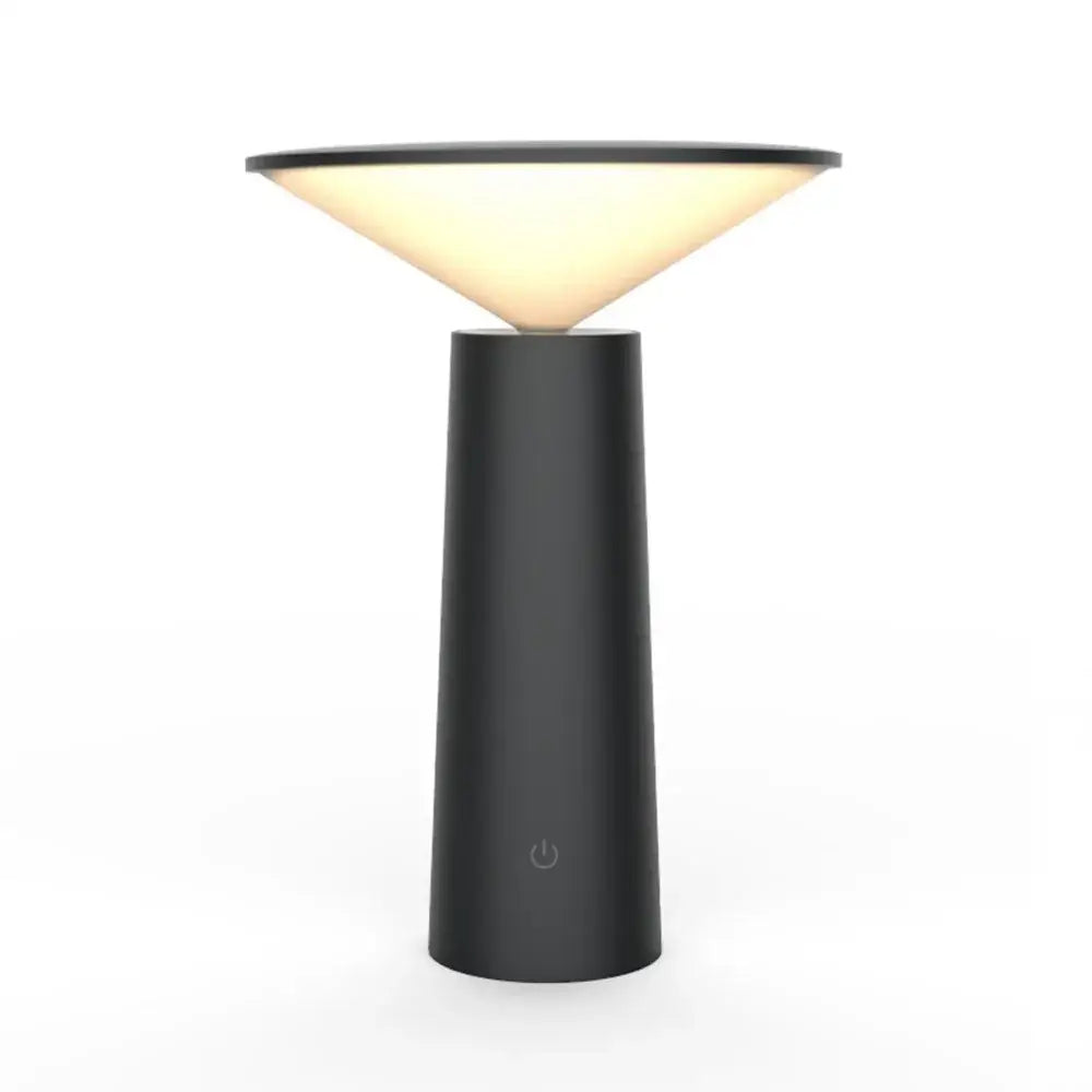 Modern black and beige led usb desk lamp touch sensor bedroom light