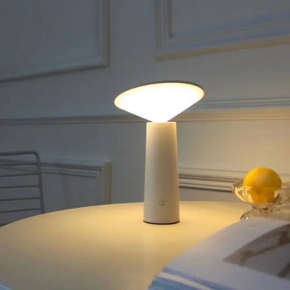 Modern black and beige led usb desk lamp touch sensor bedroom light