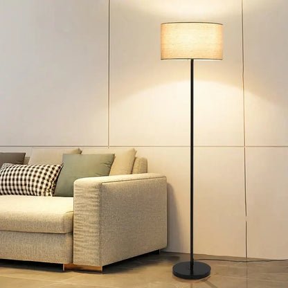 Modern black and beige led vertical floor lamp for living room