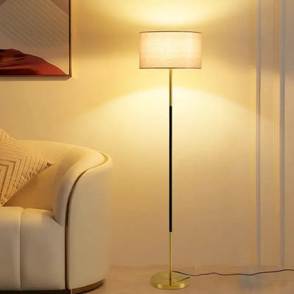 Modern black and beige led vertical floor lamp for living room