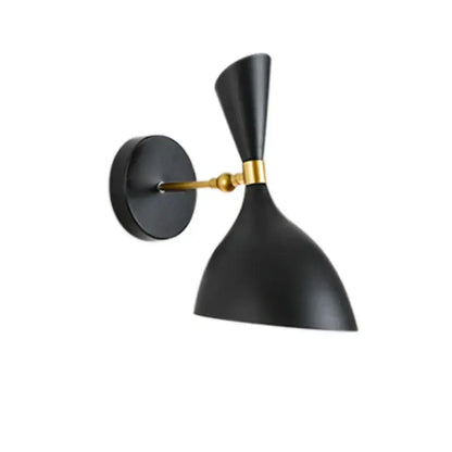 Modern black and brass industrial wall lamps for living room