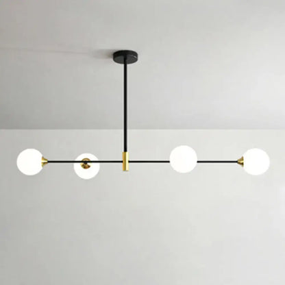 Modern black and brass metal island pendant – dining room chandelier