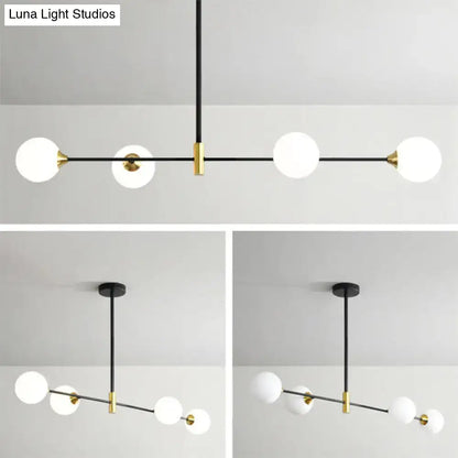 Modern black and brass metal island pendant – dining room chandelier