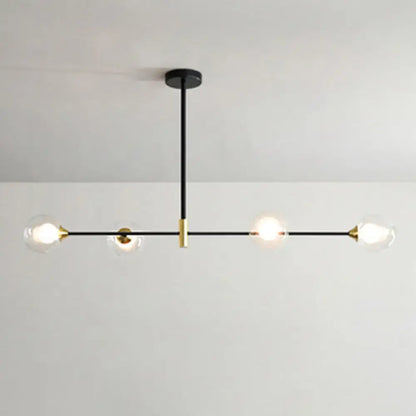 Modern black and brass metal island pendant – dining room chandelier
