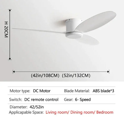 Modern black and brown ceiling fan with remote control living room