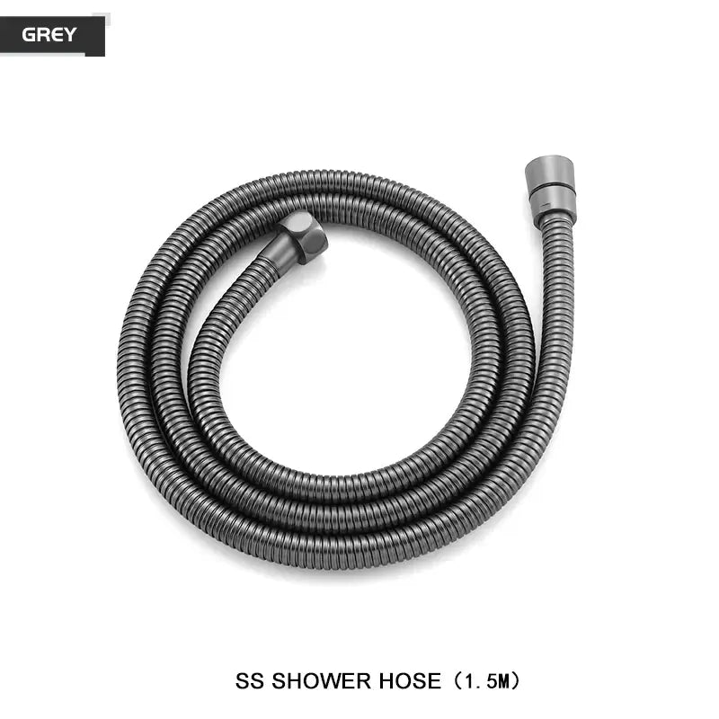 Modern black and brushed golden handheld shower head bathroom jet