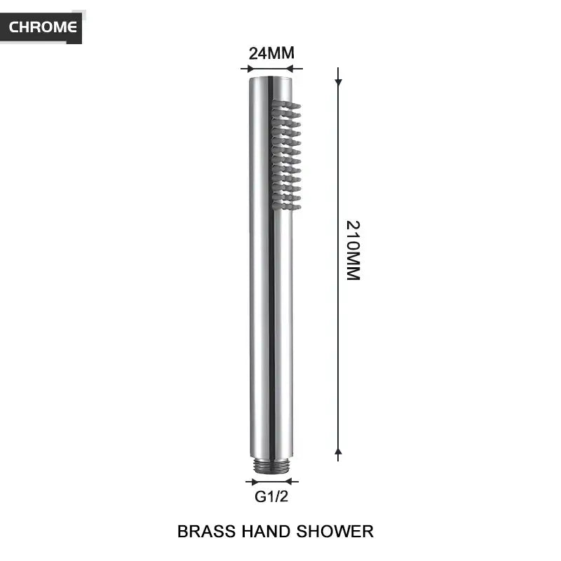 Modern black and brushed golden handheld shower head bathroom jet
