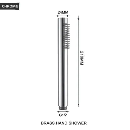 Modern black and brushed golden handheld shower head bathroom jet