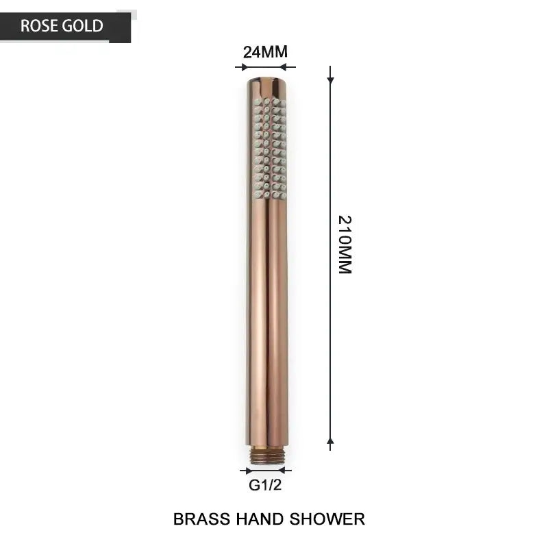 Modern black and brushed golden handheld shower head bathroom jet