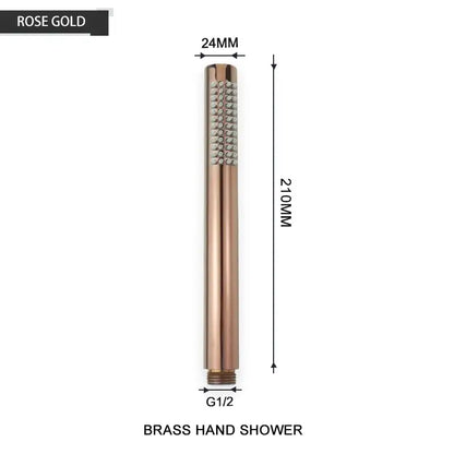 Modern black and brushed golden handheld shower head bathroom jet